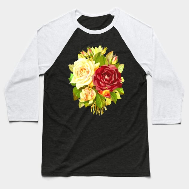 Yellow Roses Bouquet Baseball T-Shirt by sonirt55